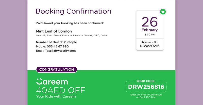 Booking Confirmation